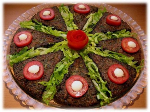 تزیین کوکو سبزی