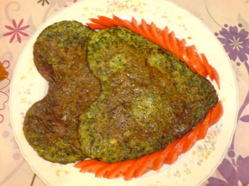 تزیین کوکو سبزی
