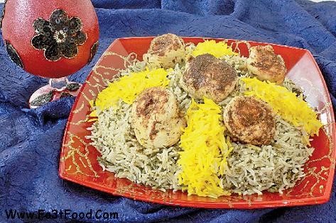 ته چین سبزی پلو ترش