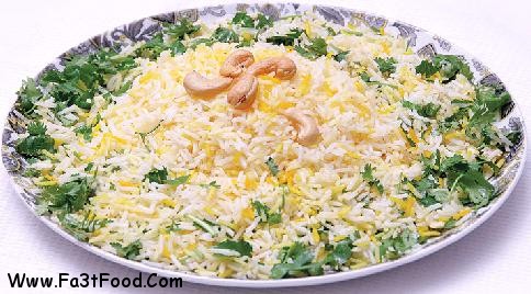 برنج با سس گشنیز و لیموی
