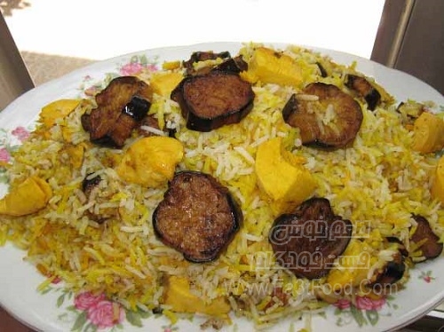 بادمجان پلو