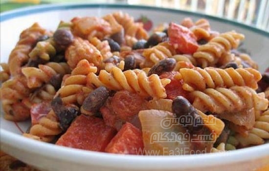 پاستا با خوراک لوبیا چیتی