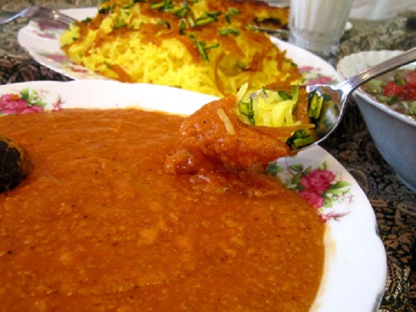 قیمه بوشهری و شکر پلو