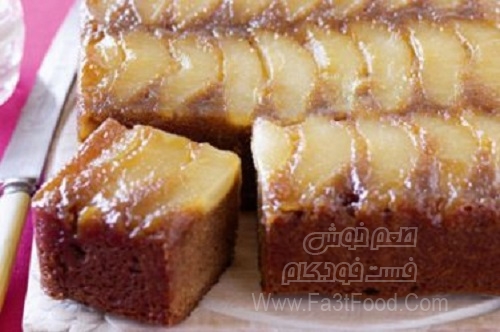 کیک گلابی و زنجبیل