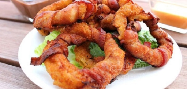 حلقه پیاز و گوشت
