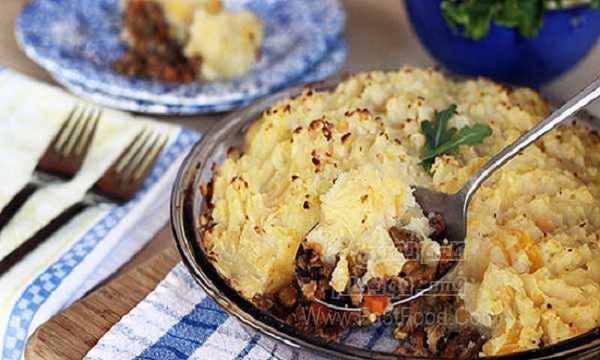 خوراک عدس با رویه
