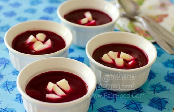 ژله چغندر و سیب