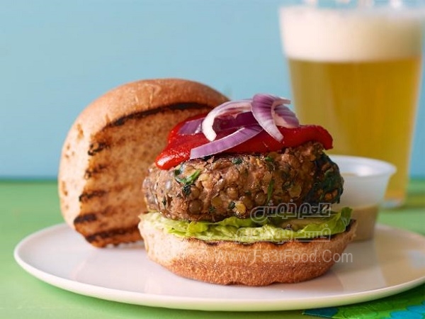 همبرگر عدس و گردو